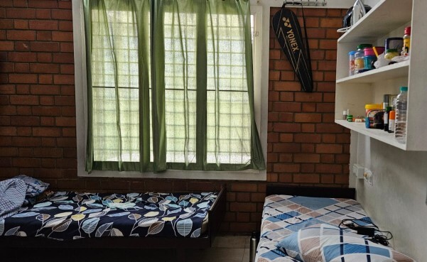 Cozy hostel room interior